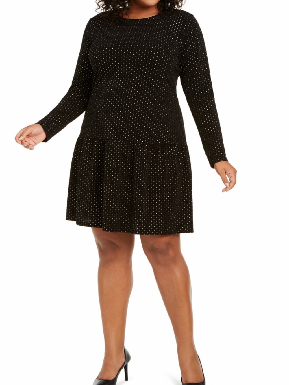 MICHAEL KORS EMBELLISHED DROP-WAIST DRESS